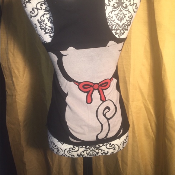Cute cat print tank - Picture 2 of 2